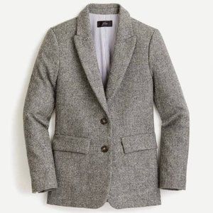 New J.Crew gray wool herringbone boyfriend blazer